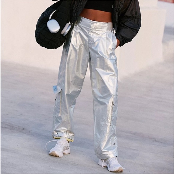 NWOT FP Movement Mesmerize Me Shine Pants - Picture 2 of 12